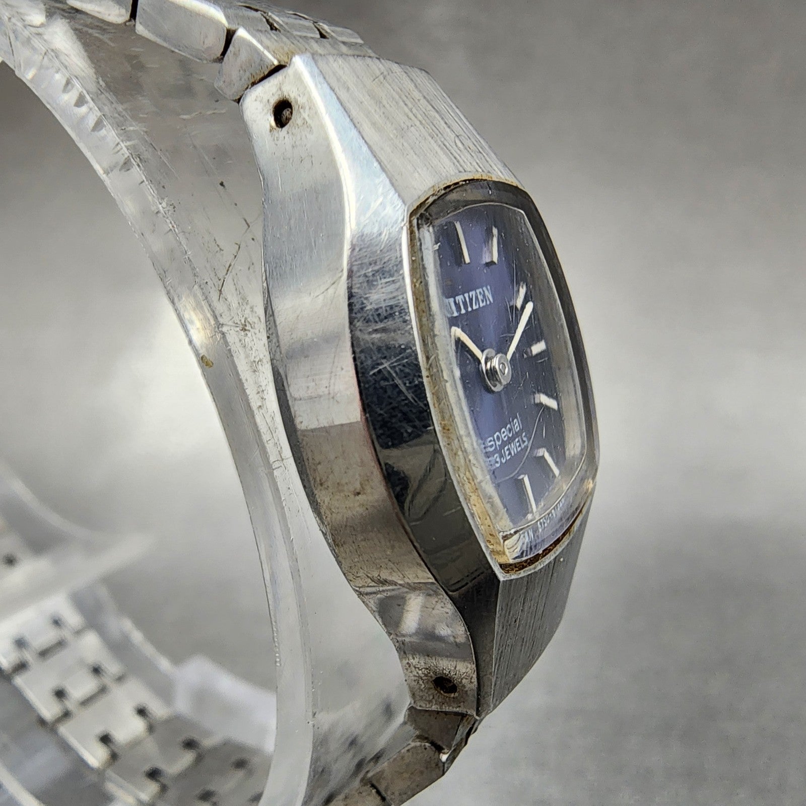 Citizen Special Watch Women 19mm Blue Dial Silver Tone Manual 4673344 Runs3