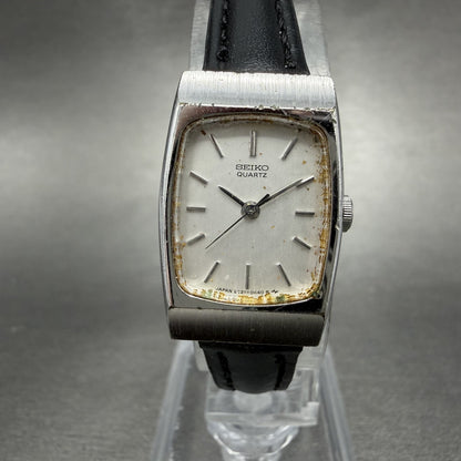 Seiko Tank Watch Women 16mm Silver Dial Silver Tone 2C21-5160 New Battery0