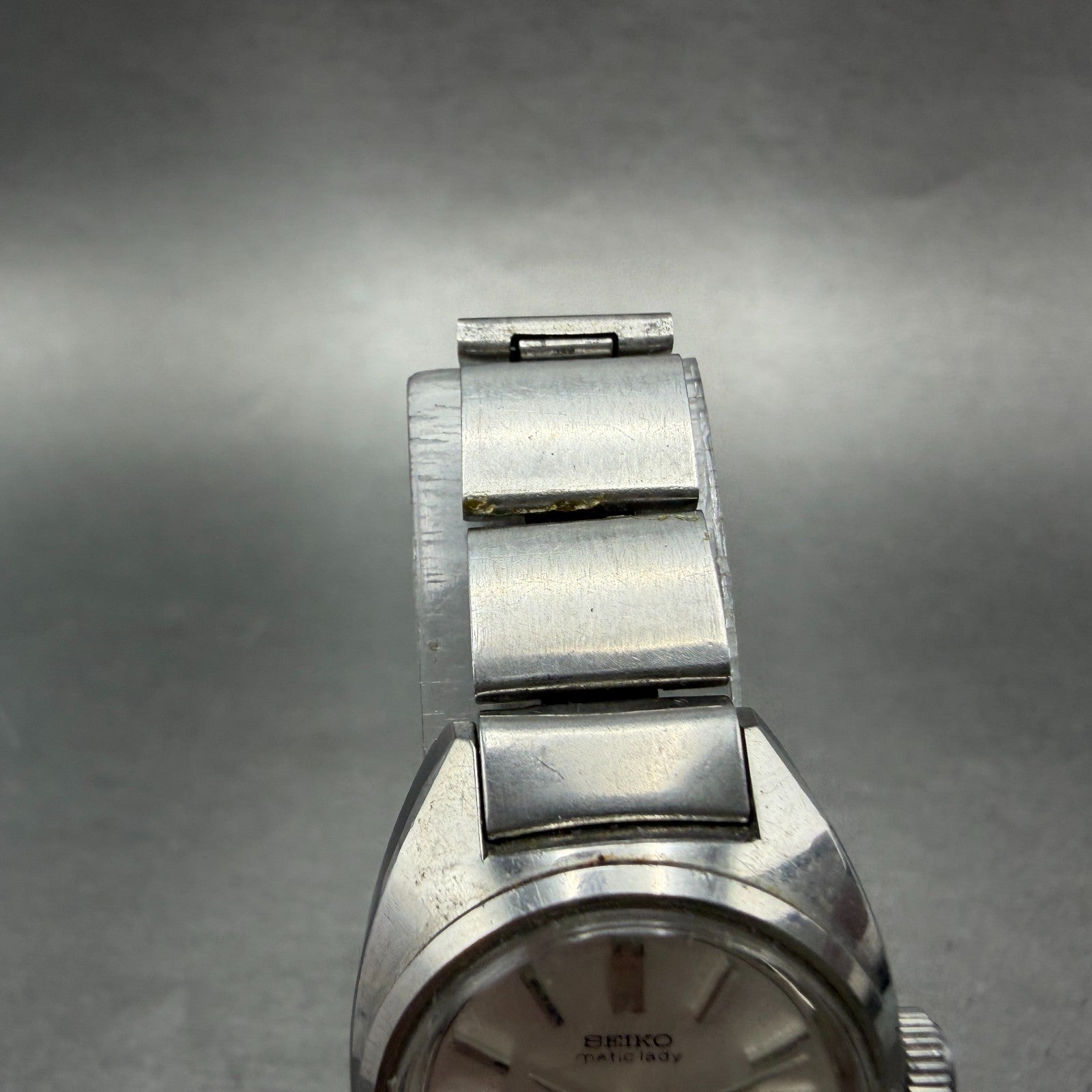 Seiko Maticlady Watch Women 23mm Silver Dial Silver Tone Date 2517-0211 Runs 4524