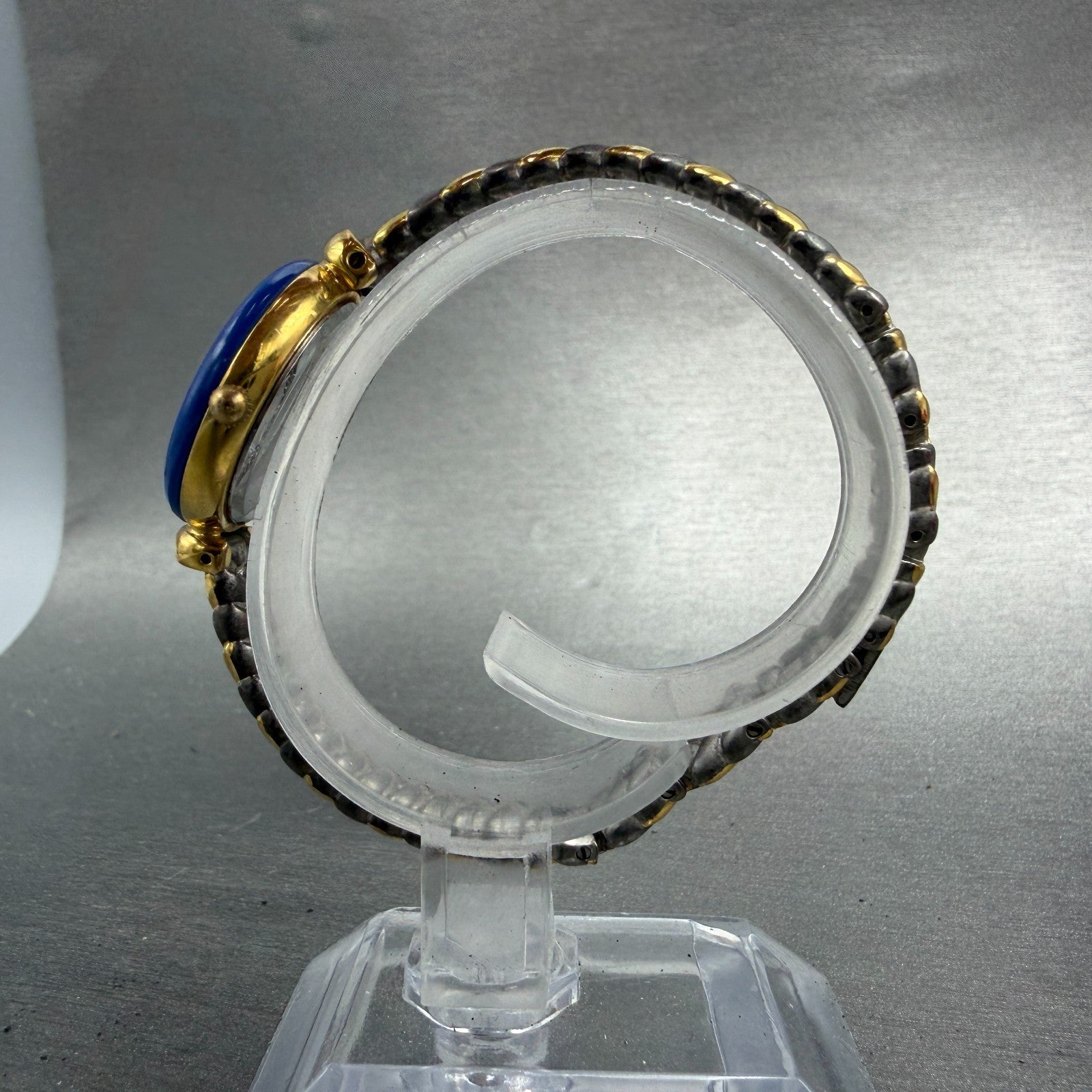 Lancel Interchangeable Bezel Watch Women 24mm White Dial Two Tone New Battery6