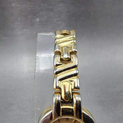 Wittnauer Watch Women 20mm Gold Dial Gold Tone Round 5784 New Battery Vintage4