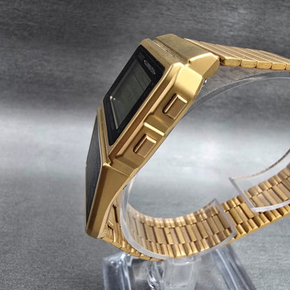 Casio DCB-611G Calculator Watch Men 33mm Gold Tone Chrono Alarm New Battery2