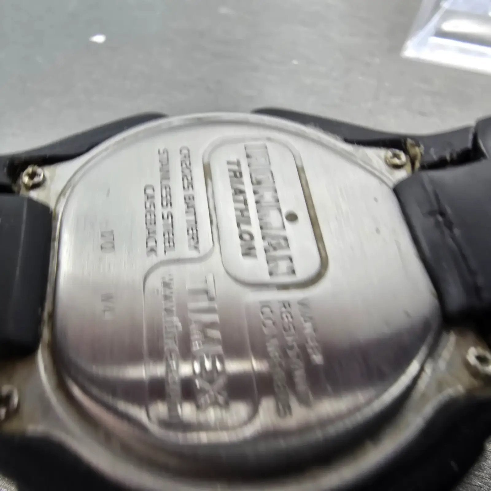 Timex Ironman Triathlon Watch Men 38mm Digital Black Alarm Chrono Round NewBatte8