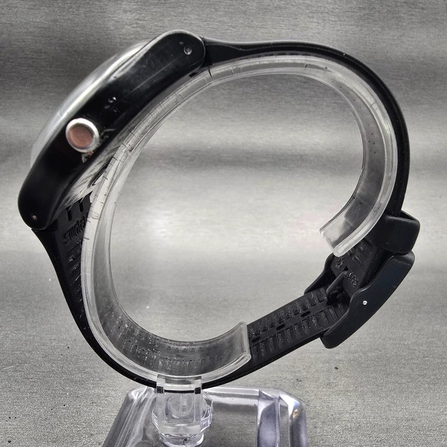 Swatch DARK REBEL Watch Men Black Dial Black Tone Daydate SUOB704 New Battery6