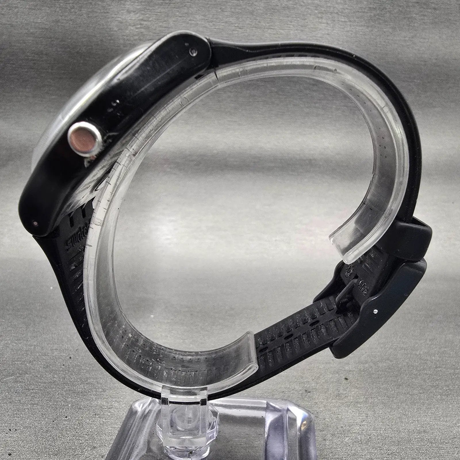 Swatch DARK REBEL Watch Men Black Dial Black Tone Daydate SUOB704 New Battery6