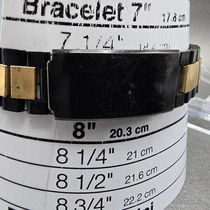 Gruen RED LED Watch Men 38mm Black Gold Tone Vintage PARTS11