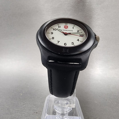 Victorinox  Swiss Army Watch Men 37mm White Dial Black Tone Date Round New Batt5