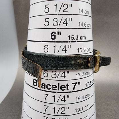Rado Florence Tank Watch Women 24mm Black Dial Gold Tone Rectangle New Battery9