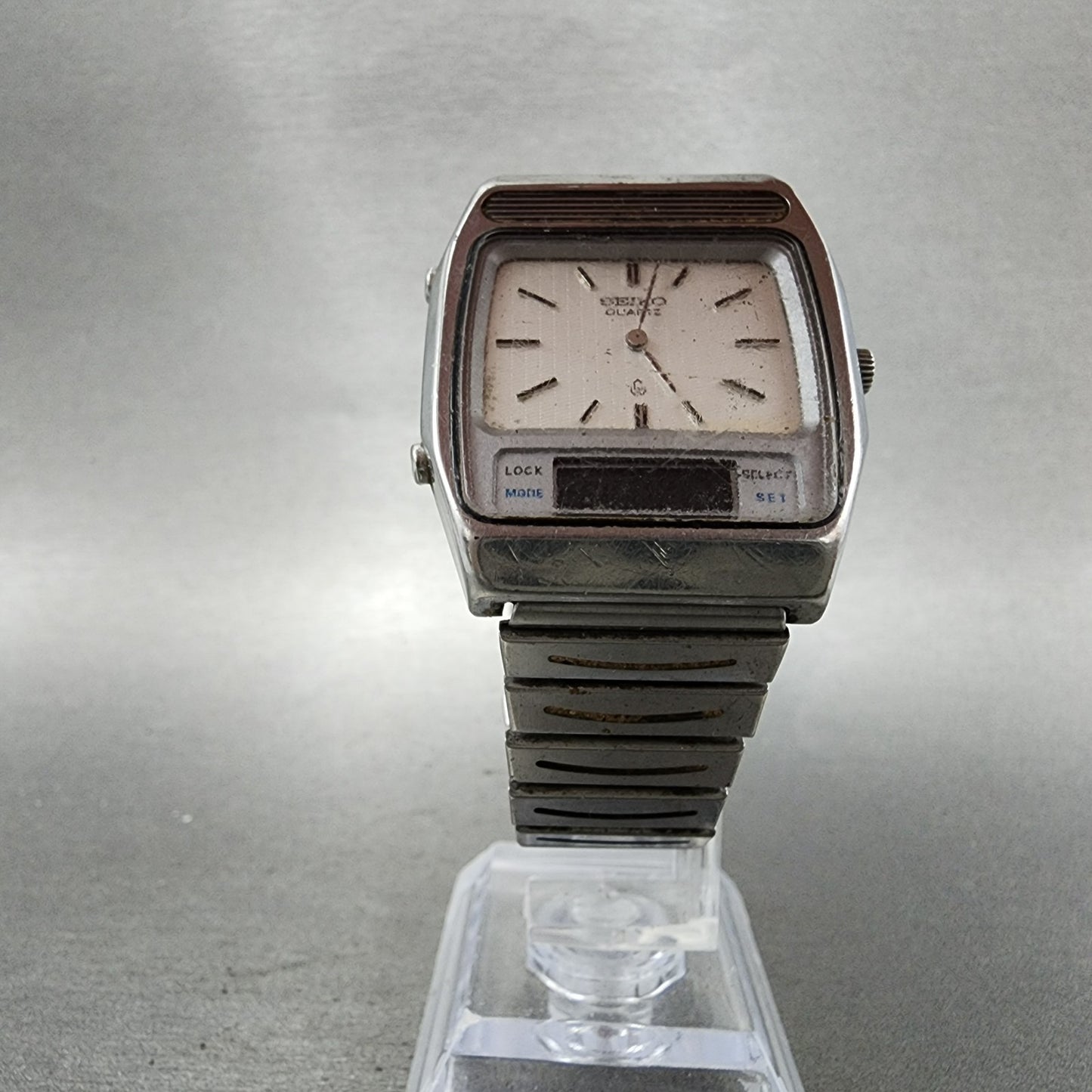 Seiko Analog Digital Watch Men 32mm White Dial Steel H2595010 PARTS6