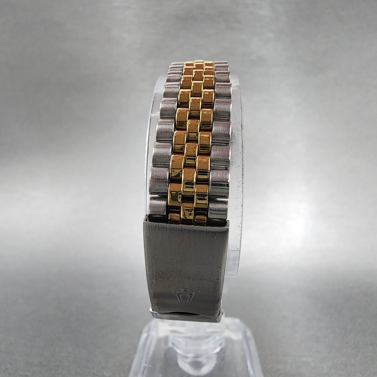Bulova Marine Star Watch Women 24mm Gold Dial Two Tone Date Round New Battery8