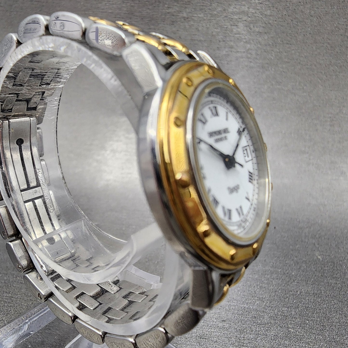 Raymond Weil Tango Watch Women 28mm White Dial Two Tone Date Round New Battery A3