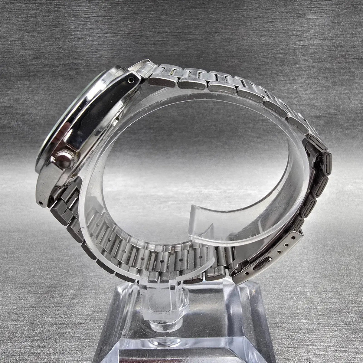 Seiko Alba Watch Men 34mm Silver Dial Silver Daydate 7N33-K002 New Battery Jp236