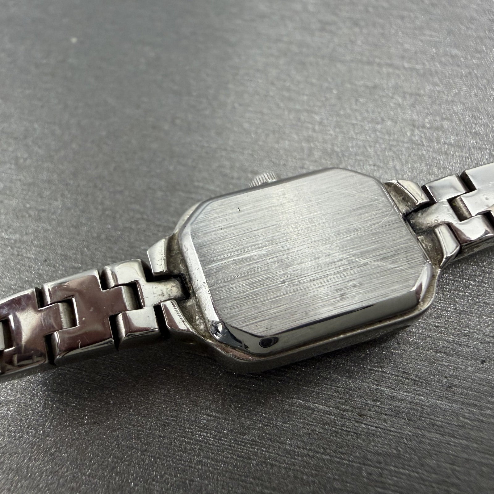 Citizen CQ Watch Women 13mm Silver Dial Silver Tone Rectangle New Battery TDW9