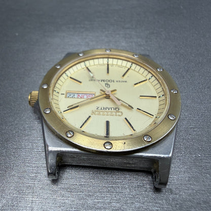 Citizen CQ Watch Men 36mm Champagne Dial Two Tone Daydate 3801-450337 PARTS5