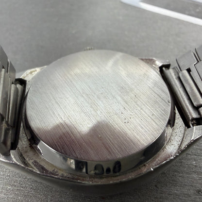 Tissot Seastar Quartz Watch Men Silver Dial Steel Date Round Vintage PARTS10