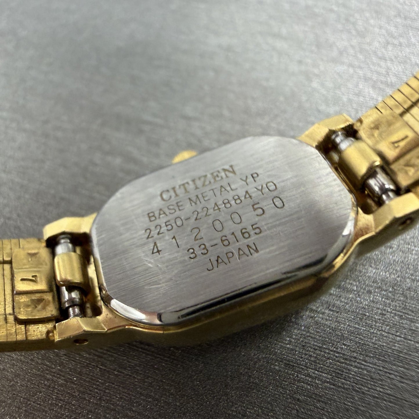 Citizen CQ Watch Women 14mm Black Dial Gold Tone Oval 2250-224884 New Battery9