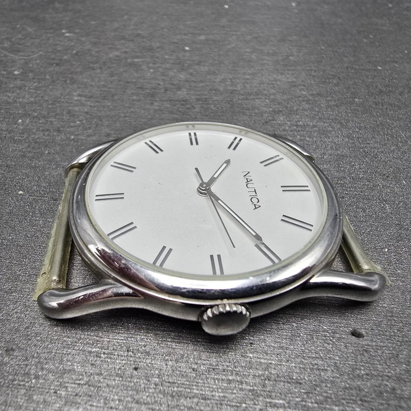 Nautica Watch Men 42mm Silver Dial Stainless Steel Round N07556L New Battery5