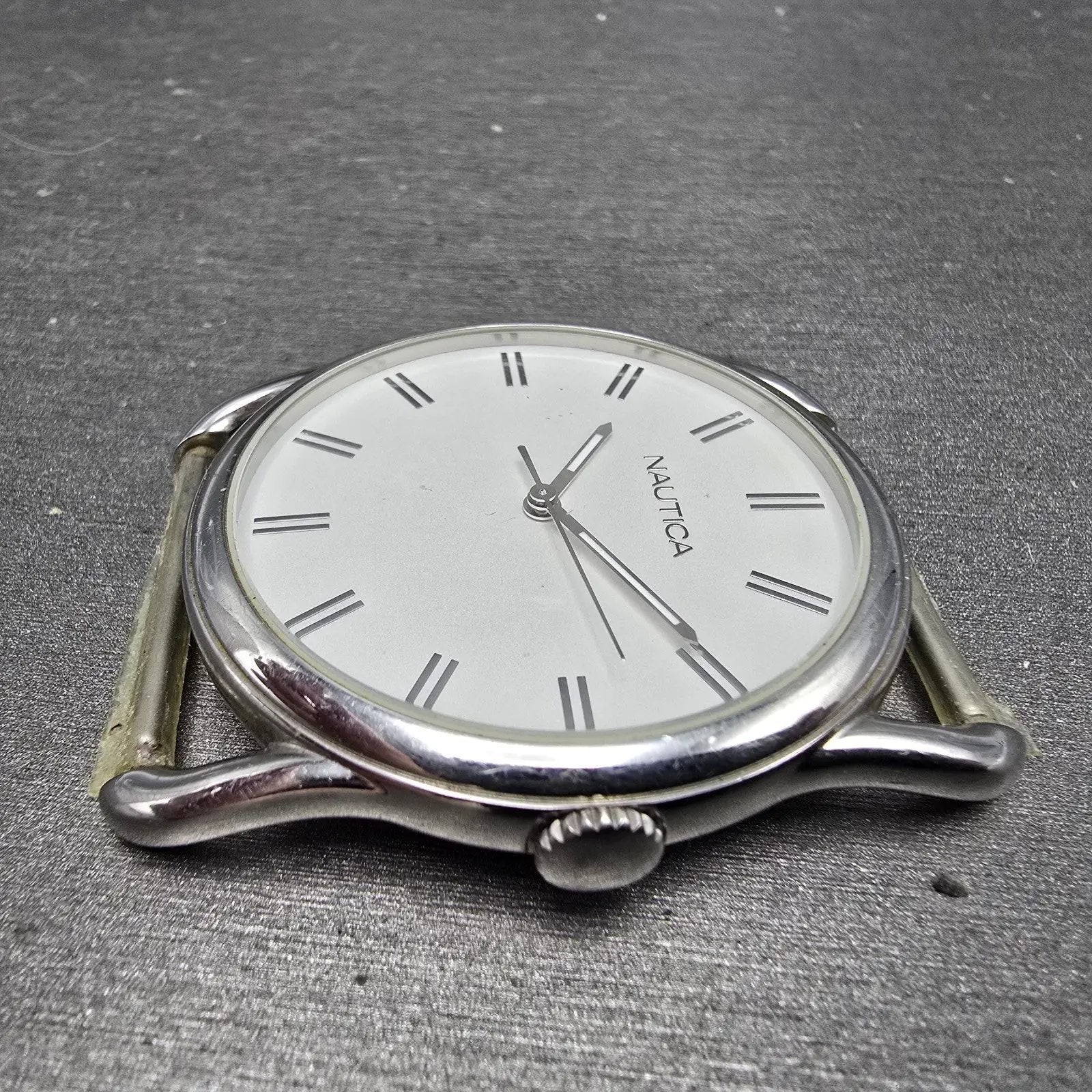 Nautica Watch Men 42mm Silver Dial Stainless Steel Round N07556L New Battery5