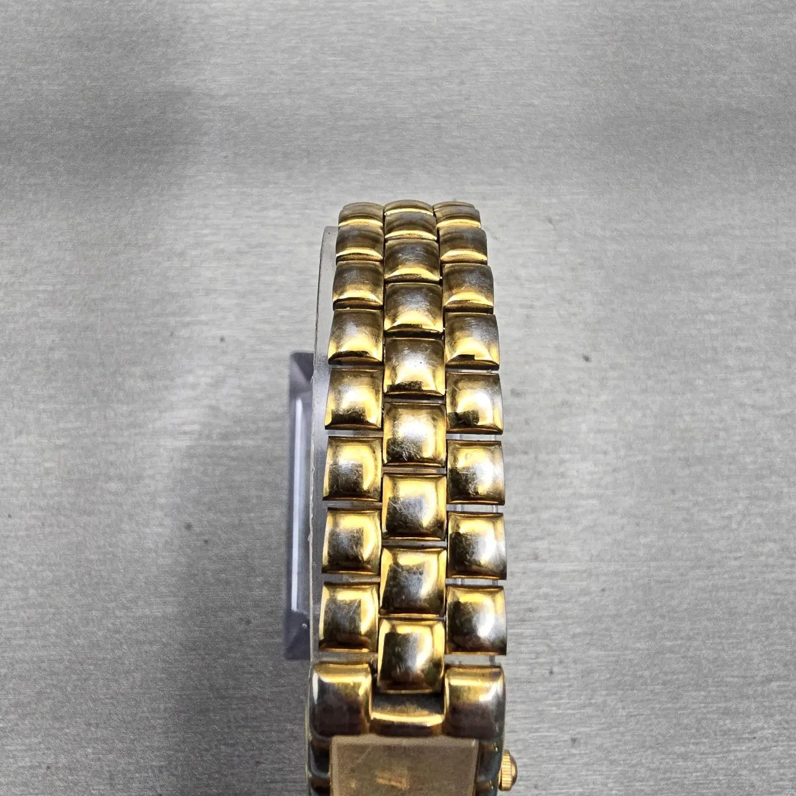 Seiko Watch Women 16mm Champagne Dial Gold Tone Rectangle 1N00-5G09 New Battery4