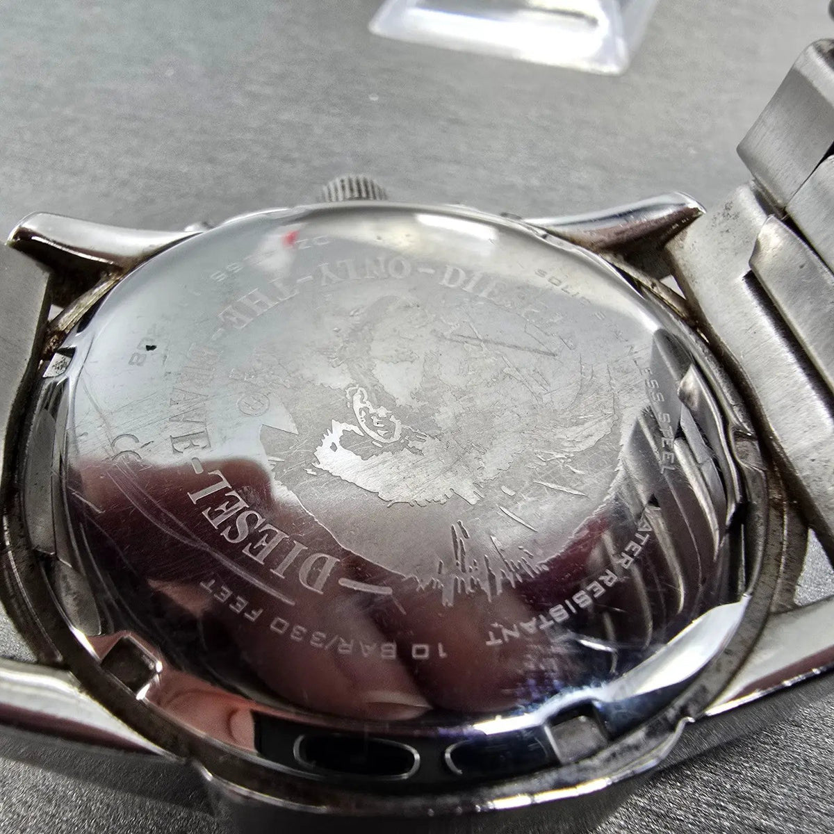 Diesel Mega Chief Chronograph Watch Men 45mm White Dial Steel Date DZ4265 PARTS10