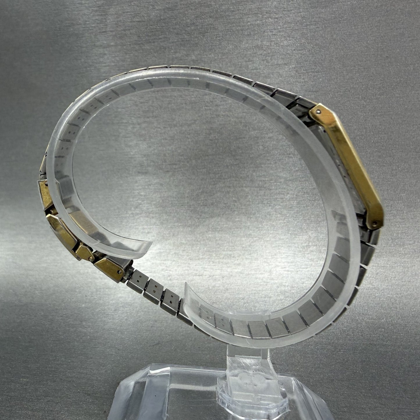 Seiko Lassale Tank Watch Women 18mm Champagne Dial Gold Tone 1230-5159 New Batt8