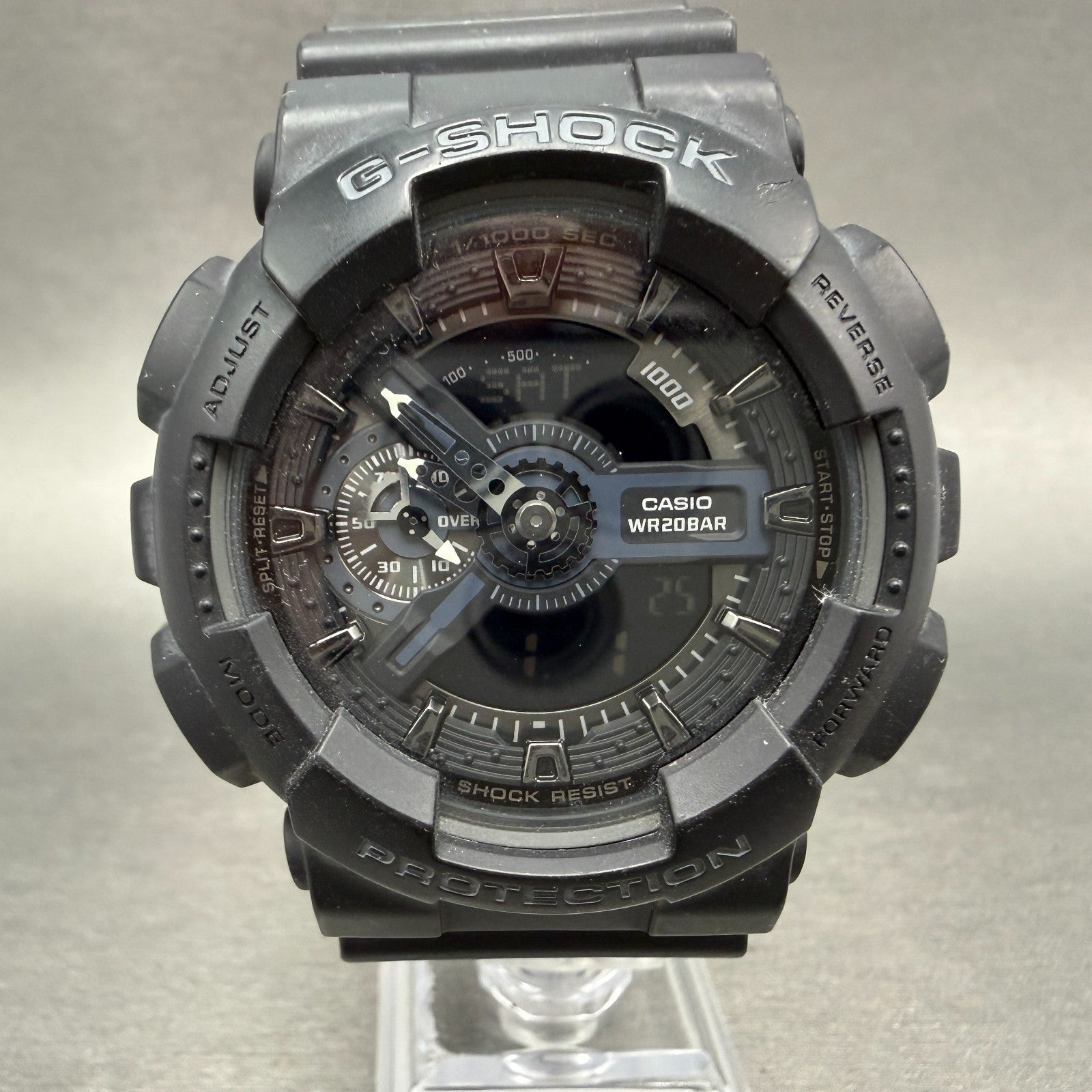 Casio G-Shock GA-110 Watch Men 51mm Ana Digi Black Alarm Chrono New Battery ABC0