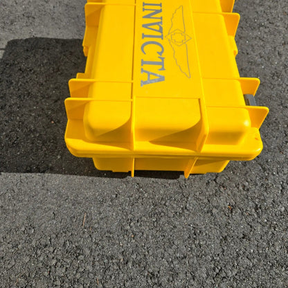 Invicta 8 Slot Watch Case Hard Yellow Black Plastic Foam insert Handle Cary Case5