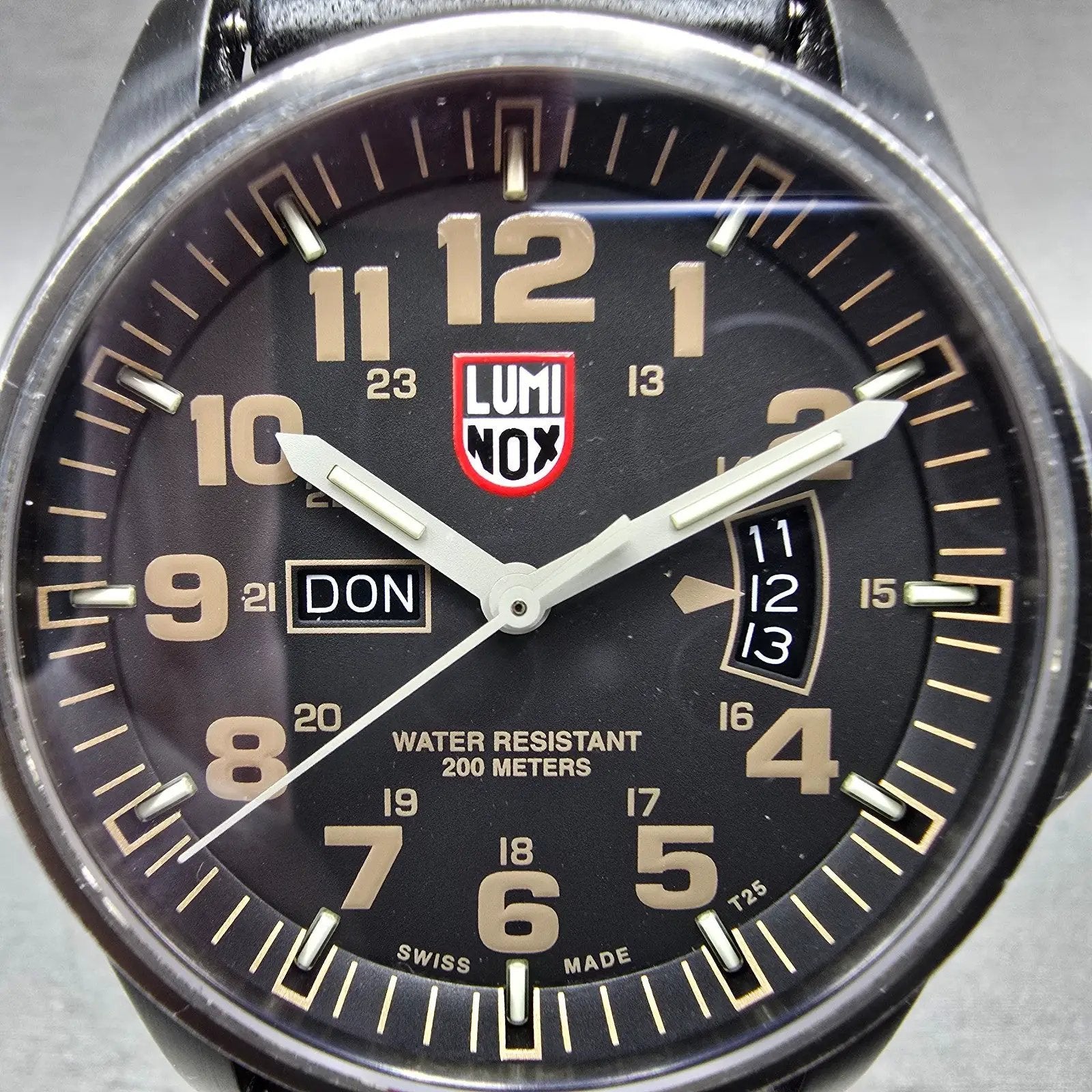 Luminox Atacama Field Watch Men 43mm Black Dial Black Tone Daydate Round New Bat1