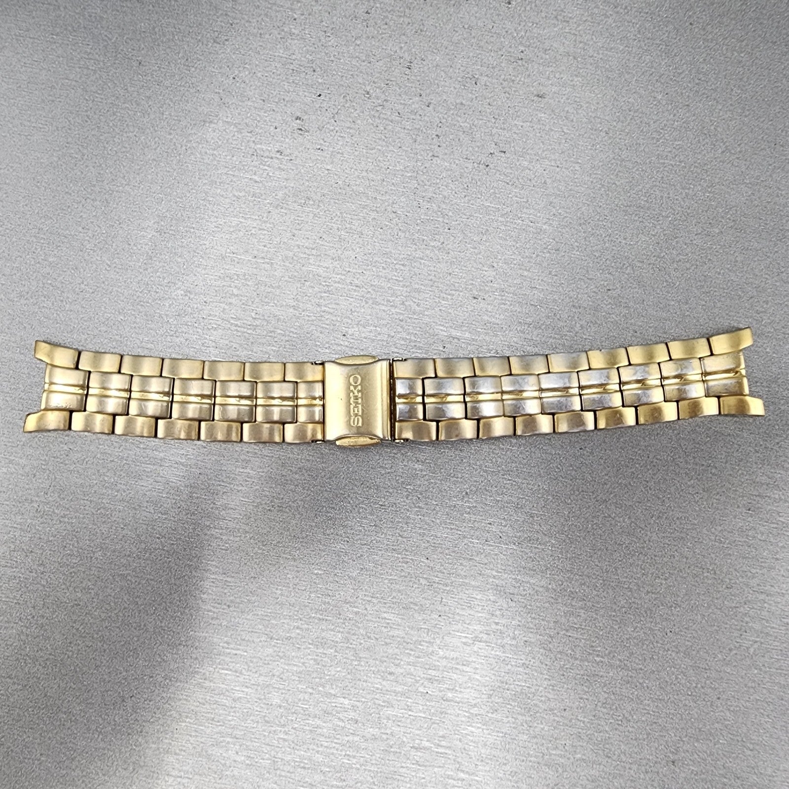 Seiko 32S2ZI Watch Bracelet 21mm Gold Tone Stainless Steel0