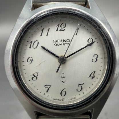 Seiko Watch Women 24mm Silver Dial Silver Tone Round 2621-0100 New Battery1