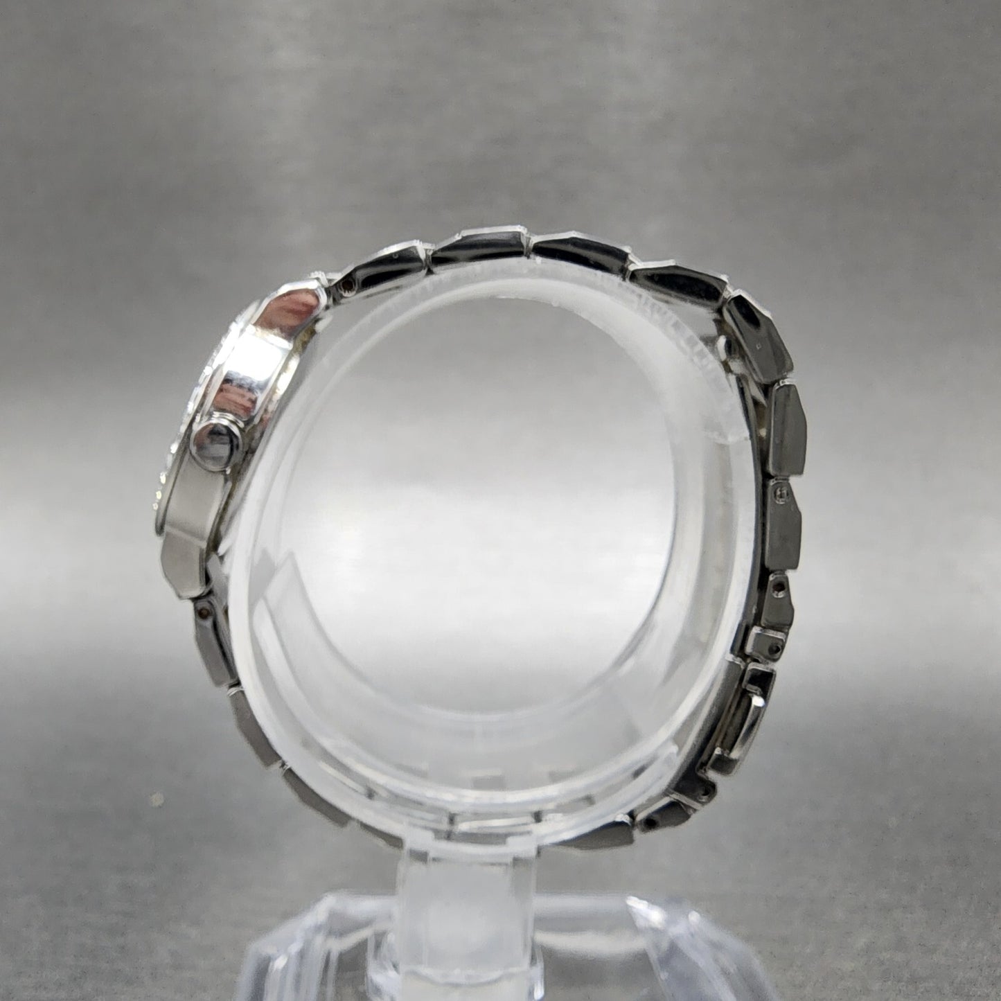 Seiko ALBA Ingenu Watch Women 22mm Pink Dial Silver Tone Crystal Bezel New Batt8