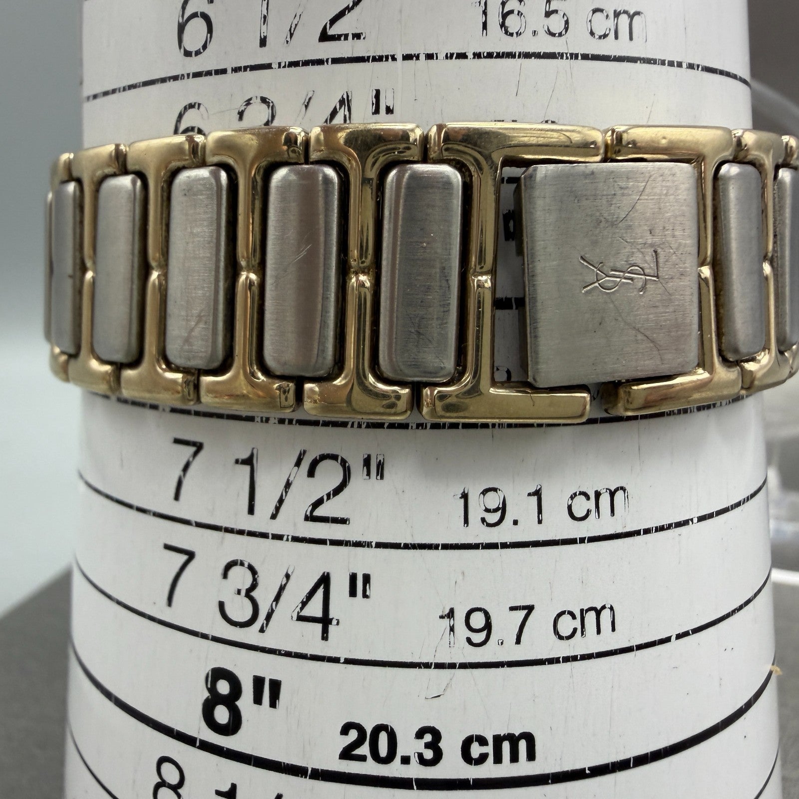 Yves Saint Laurent Watch Women 31mm Black Dial Two Tone Round 4620-E60957 Newbat10
