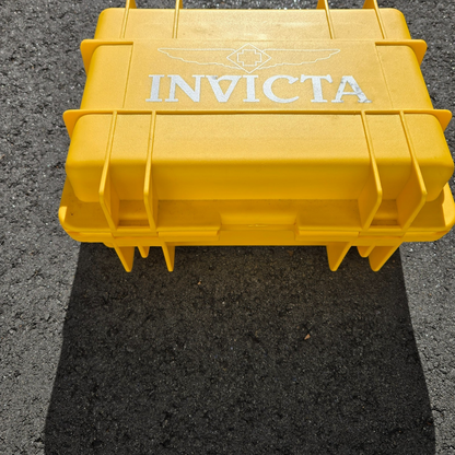 Invicta 8 Slot Watch Case Hard Yellow Black Plastic Foam insert Handle Cary Case2