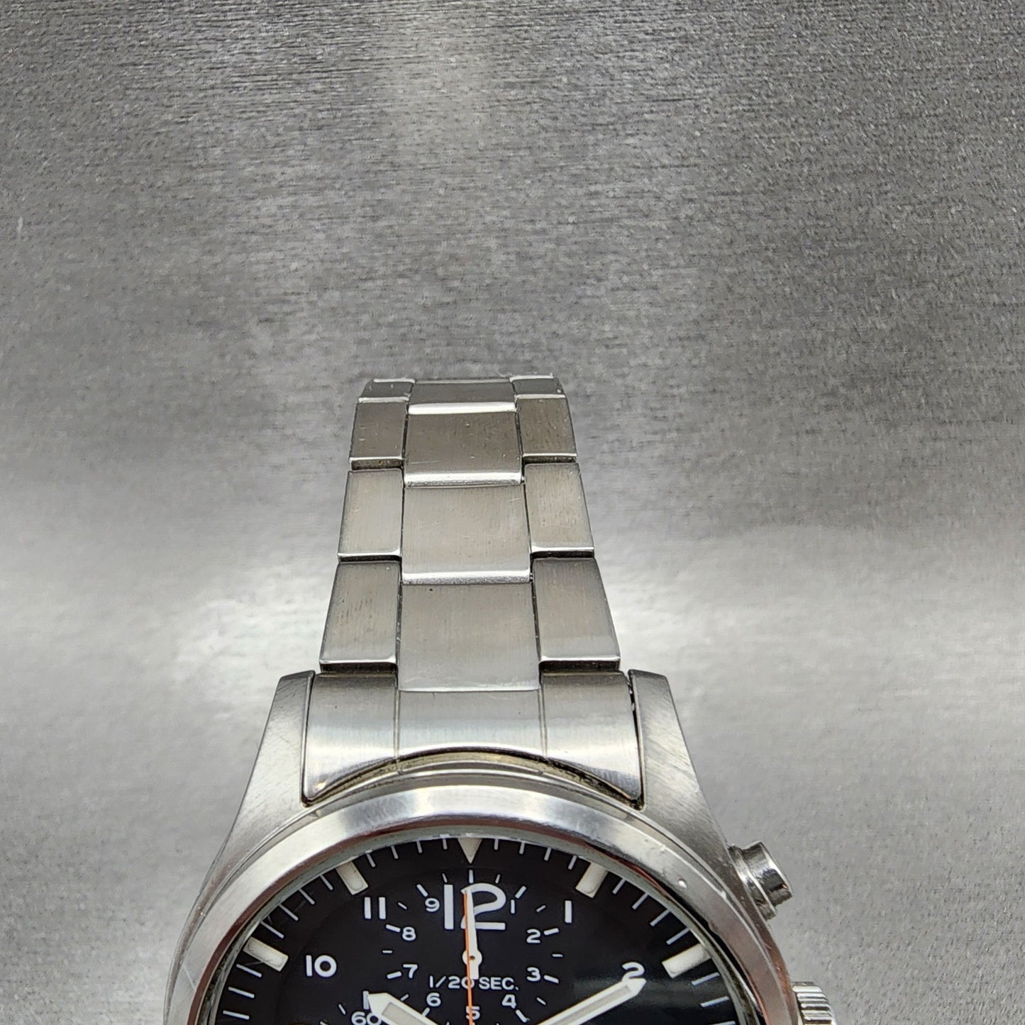 Seiko Chronograph Watch Men 43mm Black Dial Silver Tone Date 7T920JS0 New Batt4