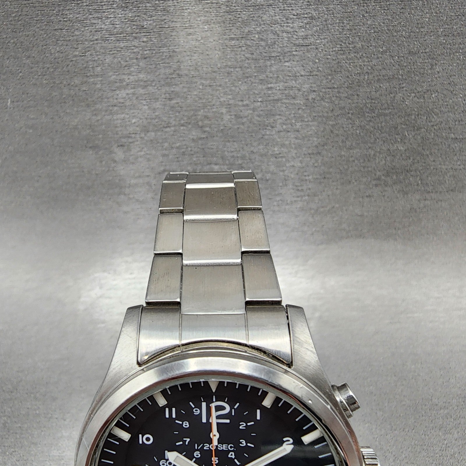 Seiko Chronograph Watch Men 43mm Black Dial Silver Tone Date 7T920JS0 New Batt4