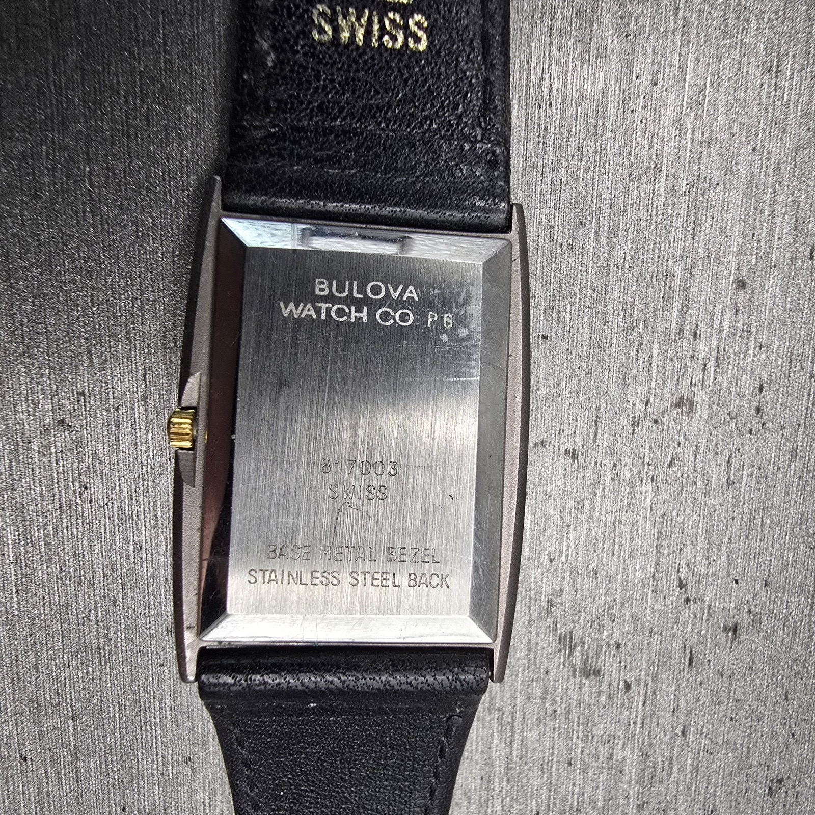 Bulova Watch Women 22mm Black Dial Silver Tone Rectangle 91M00 New Battery10