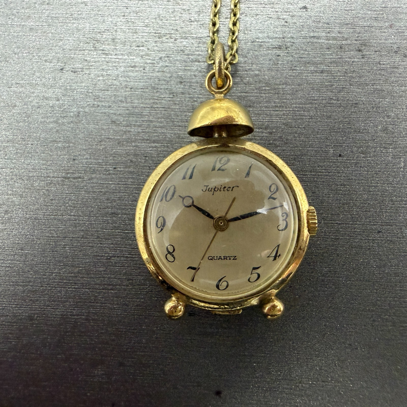 Orient Jupiter Necklace Watch Women 22mm Champagne Dial Gold Tone Round New Batt0
