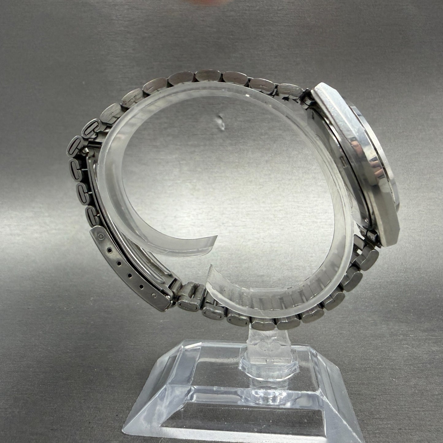 Citizen CQ Watch Men 35mm Black Dial Silver Tone Daydate Round 4-213581 PARTS9