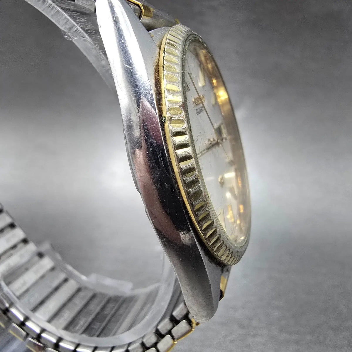Seiko President Watch Men 36mm White Dial Two Tone Daydate 5H23-8020 SQ PARTS4