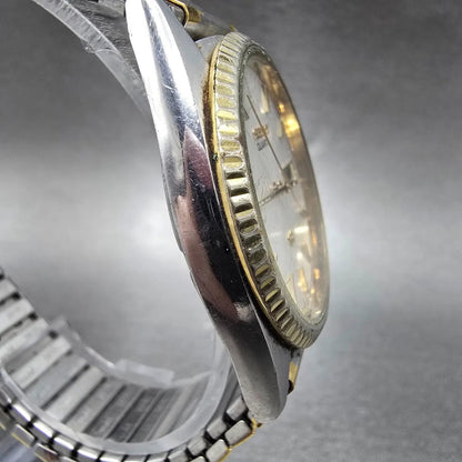 Seiko President Watch Men 36mm White Dial Two Tone Daydate 5H23-8020 SQ PARTS4
