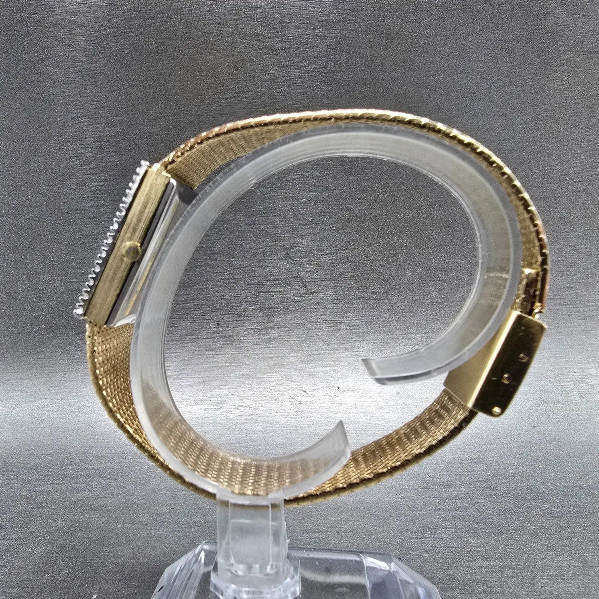 Armitron Deauville Tank Watch Men 23mm Champagne Dial Gold Crystal Bezel New bat6