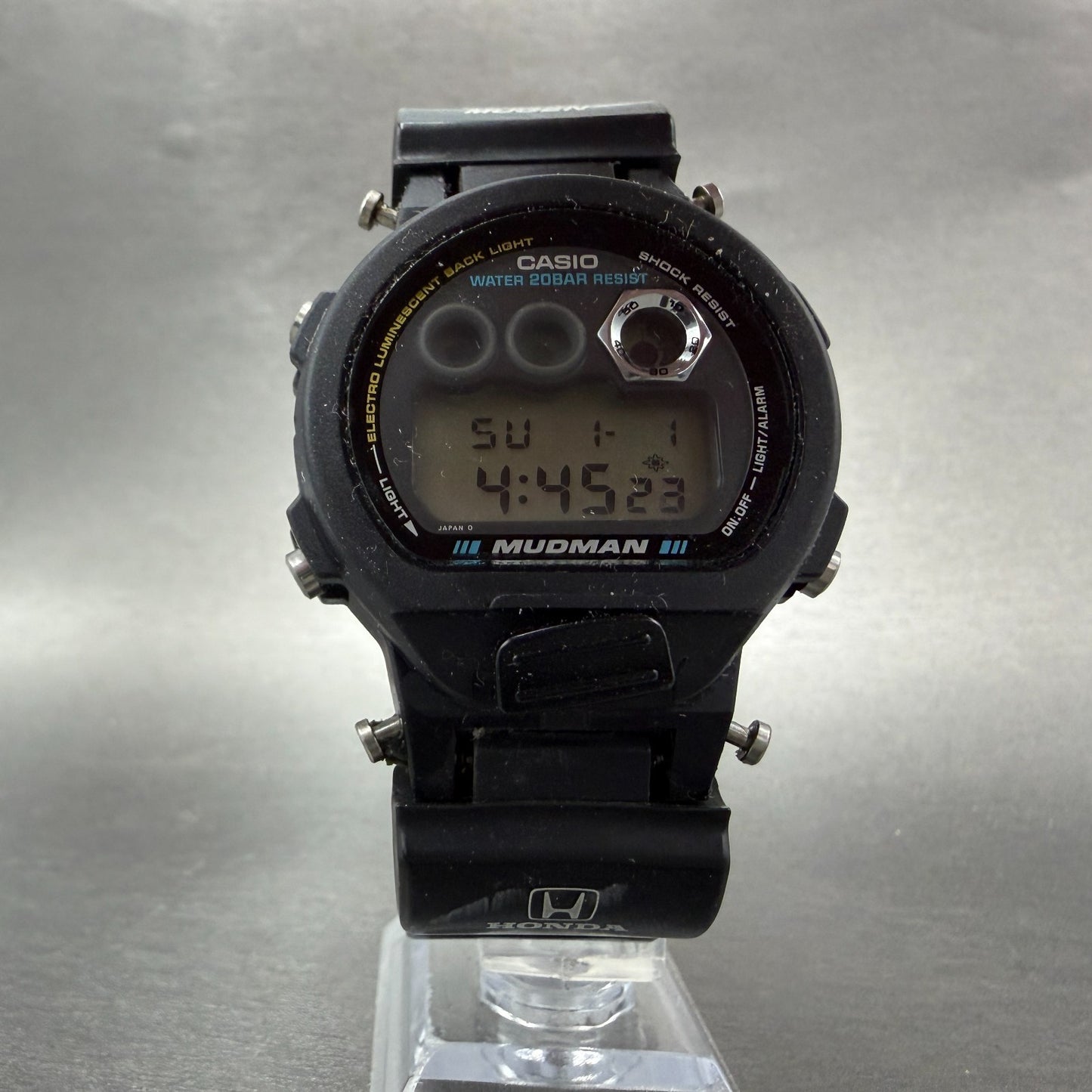 Casio Mudman DW-8400 Honda Watch Men 42mm Digital Black Alarm Chrono New Battery5
