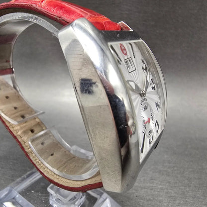 Michele Urban Watch Women 37mm White Dial Steel Small Seconds Date New Battery3