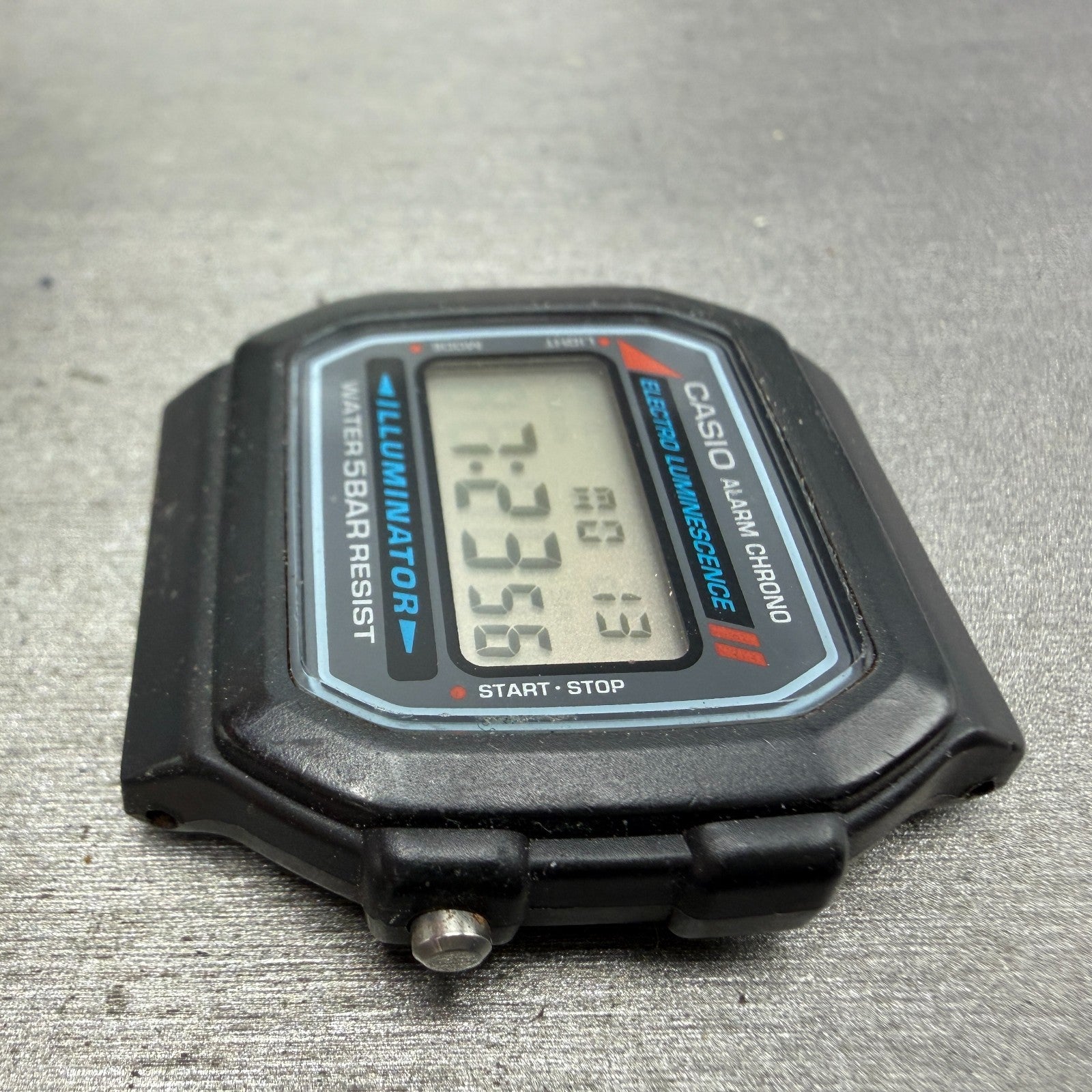 Casio Illuminator W-86 Watch Men 37mm Digital Black Alarm Chrono READ!! New batt5
