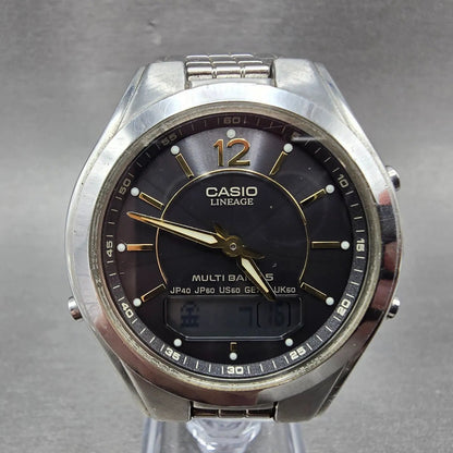 Casio Lineage LCW-M200 Watch Men 38mm Black Dial Steel Analog Digital Solar AB0