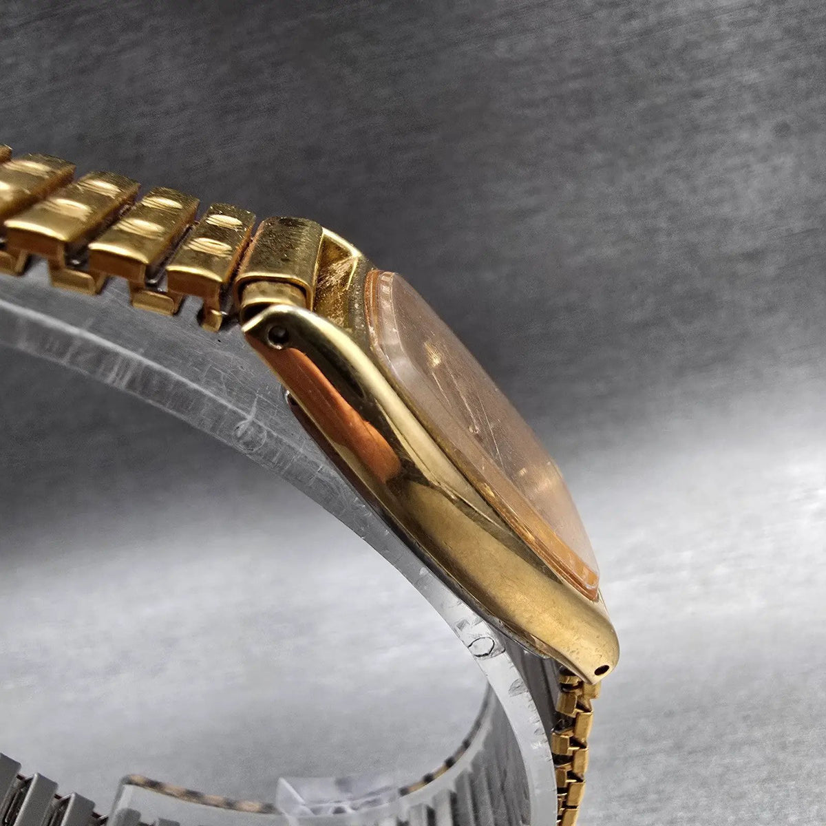 Seiko Watch Women 19mm Gold Dial Gold Tone Oval 2C20-5800 New Battery Vintage p3