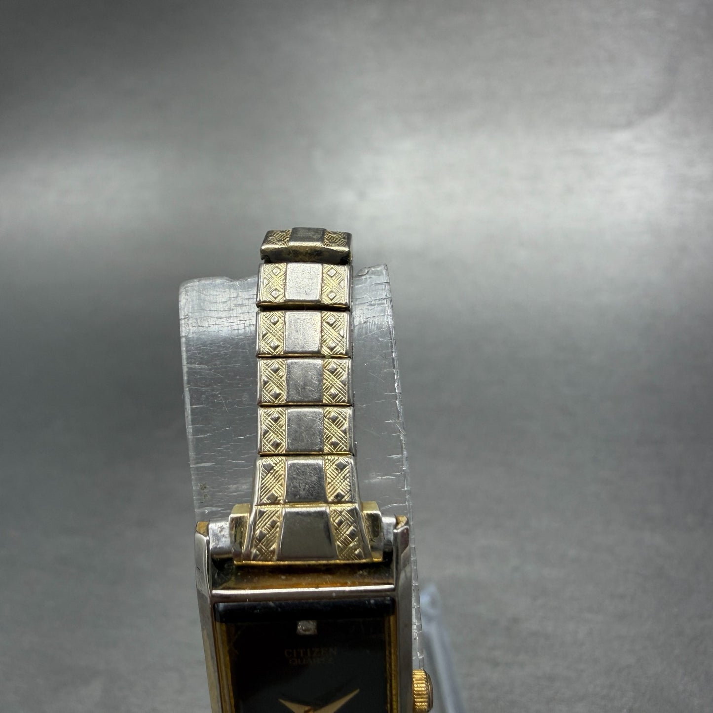 Citizen CQ tank Watch Women 14mm Black Dial Gold Tone 2250-K00535 New Battery4