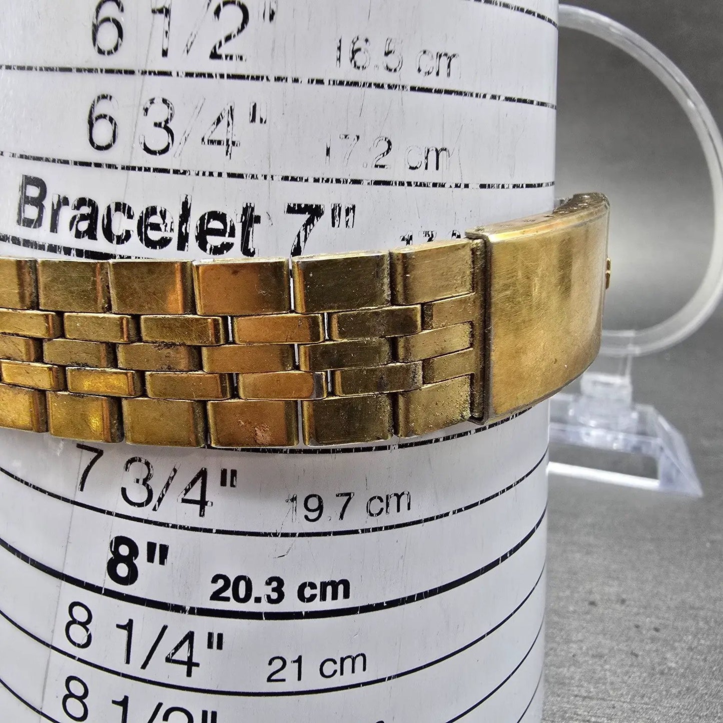 Bulova Automatic Watch Men 35mm Silver Dial Gold Tone Daydate Round N7 PARTS VTG12