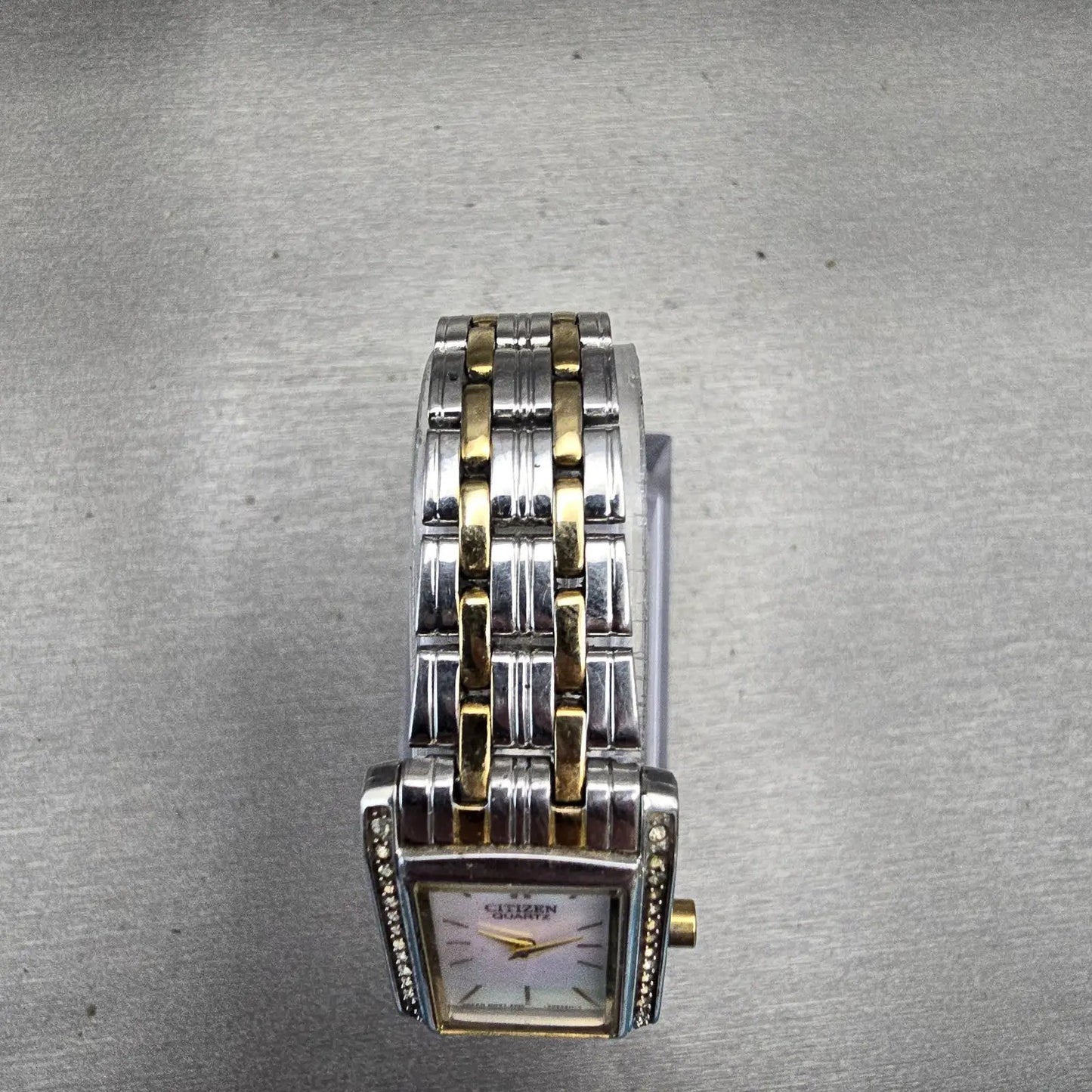 Citizen Watch Women 19mm MOP Dial Two Tone Gemmed 5920-S063883 New Battery VTG4