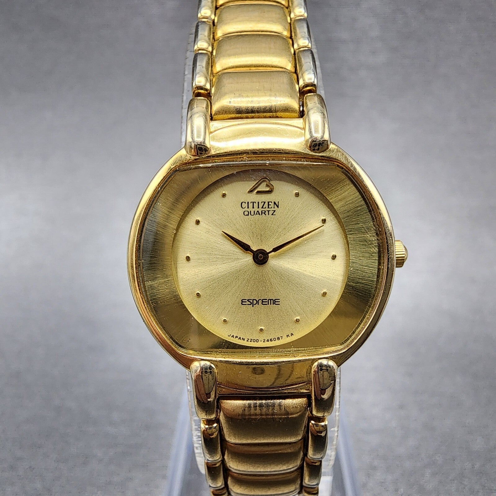 Citizen Espreme Watch Women 23mm Gold Dial Gold Tone 2200246087 New Battery0